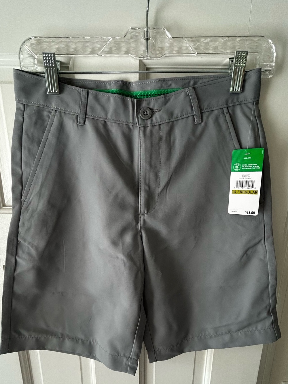 IZOD Golf Youth/Boys’ Gray Regular Fit Shorts